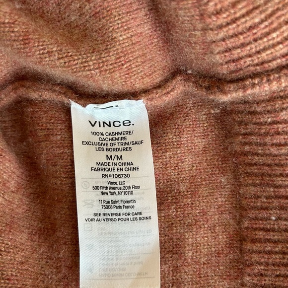 Vince Women's Plush Heather Vintage Rose Cardigan Sweater - Picture 3 of 6